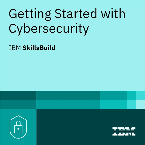 Credly badge artwork for Getting Started with Cybersecurity logo