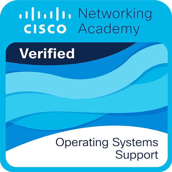 Credly badge artwork for Operating Systems Support logo