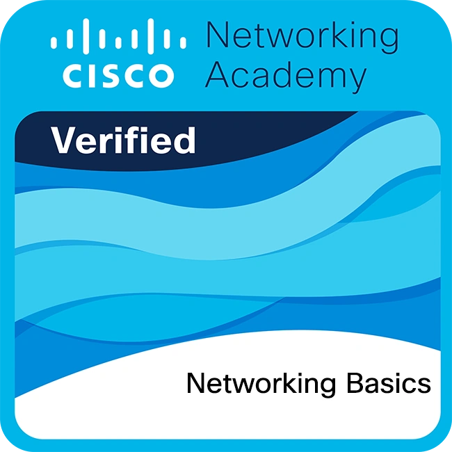 Credly badge artwork for Networking Basics logo