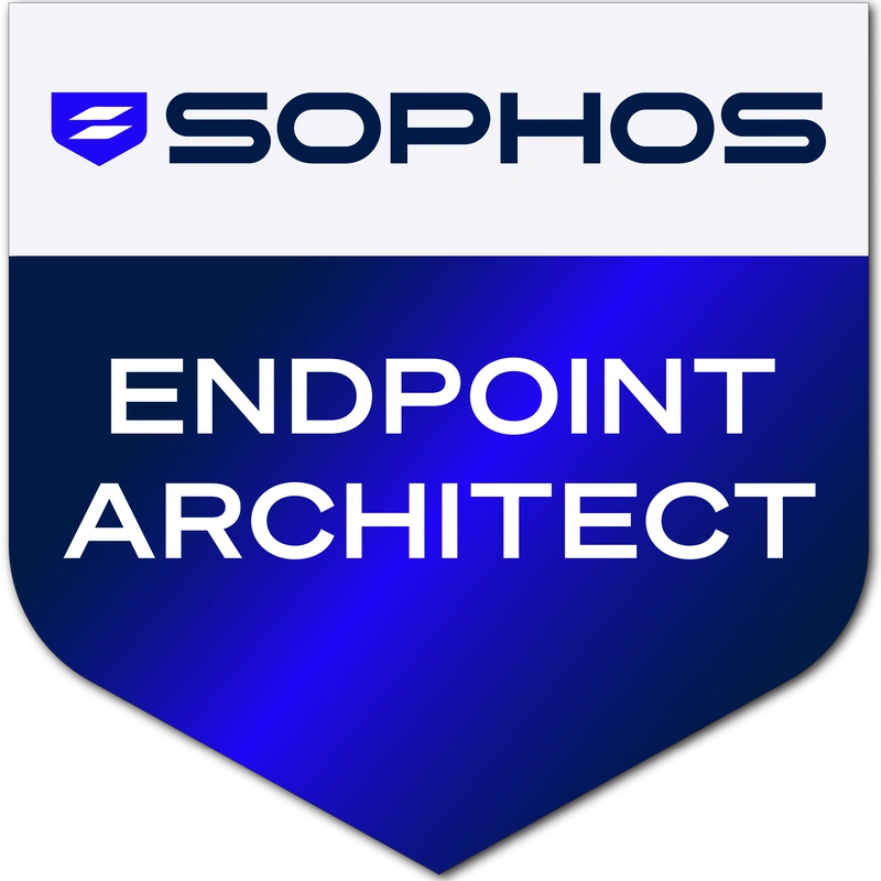 Credly badge artwork for Sophos Endpoint Architect logo